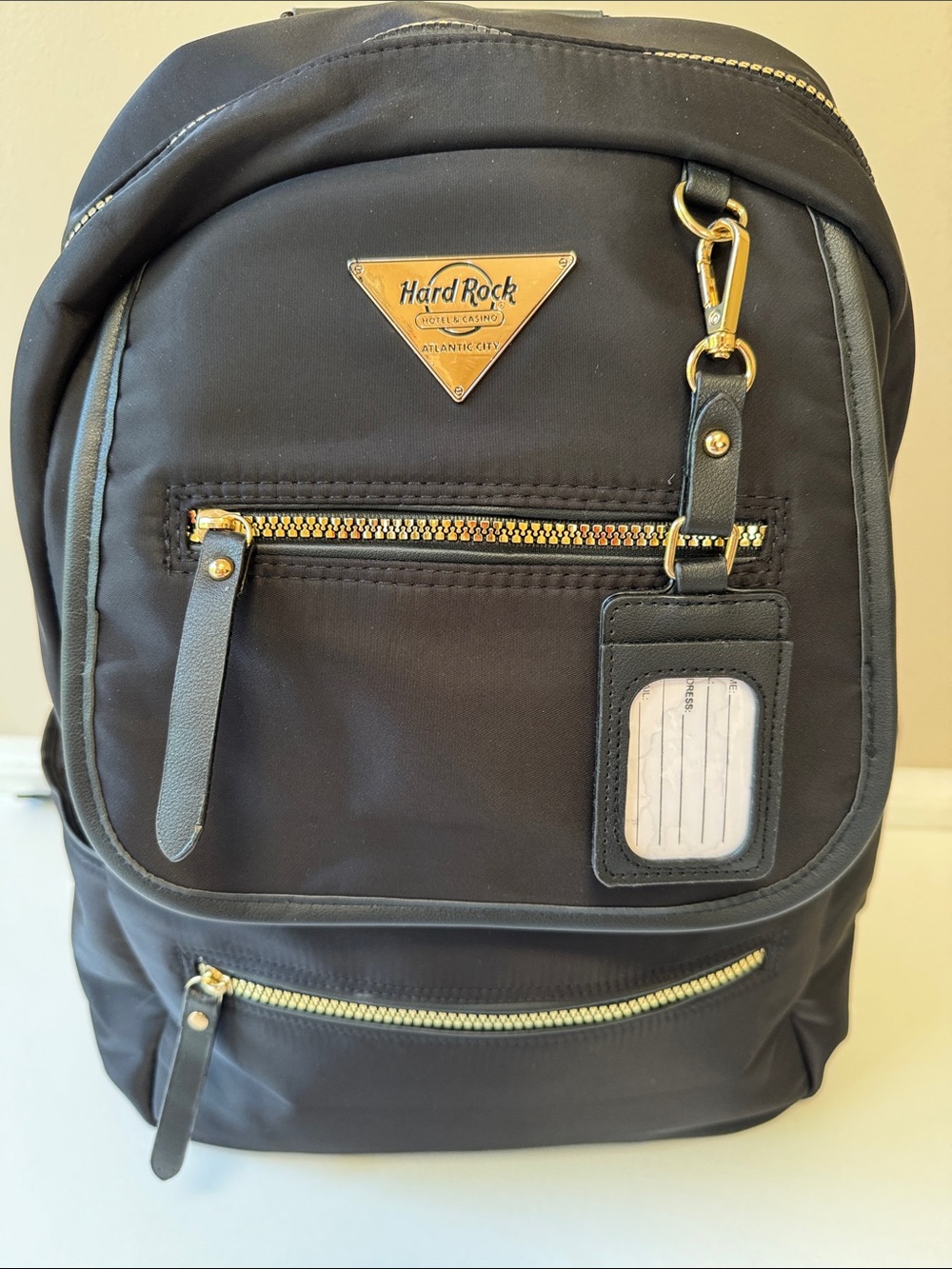 Hard Rock Cafe Black Backpack with Gold Accents - Picture 7 of 12
